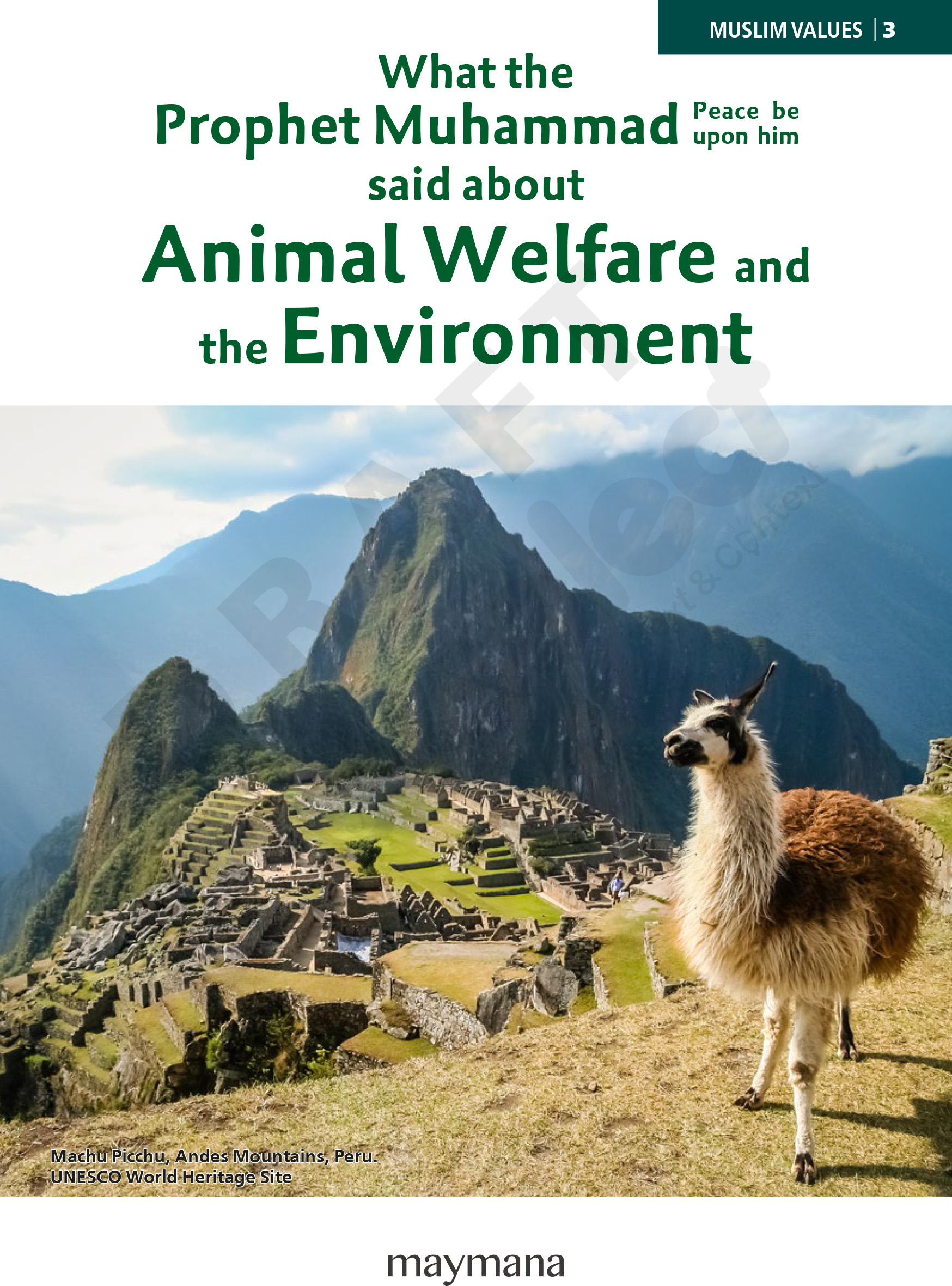 Animal & Environment: Sayings of Prophet (pbuh)